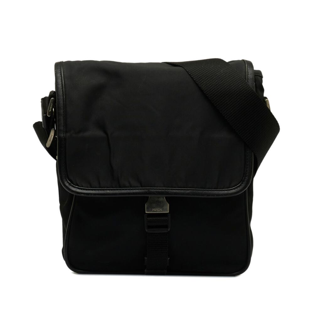 Prada Tessuto Buckle Messenger Bag
